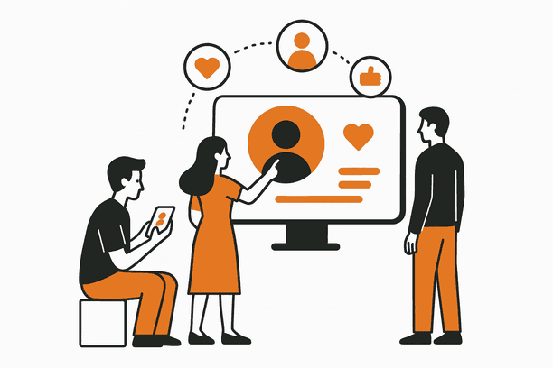 Team collaboration in modern office