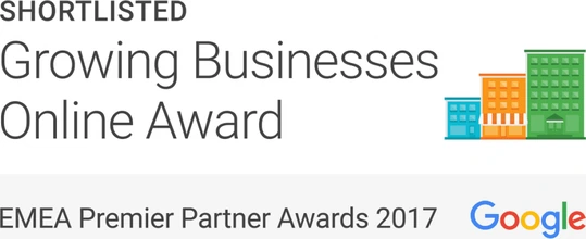 Google EMEA Premier Partner Awards 2017: shortlisted, Growing Businesses Online Award