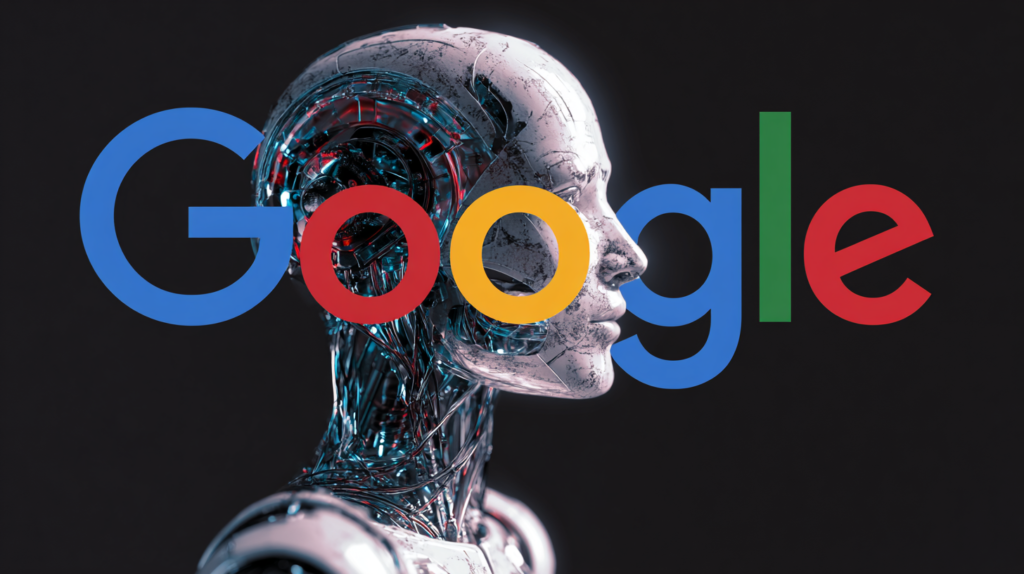 Google search results showing the AI content rank on Google performance