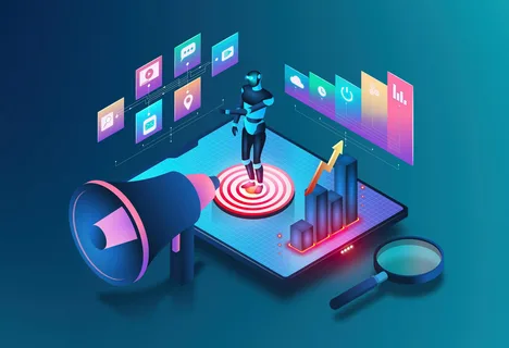 ai marketing services data analytics and performance tracking chart